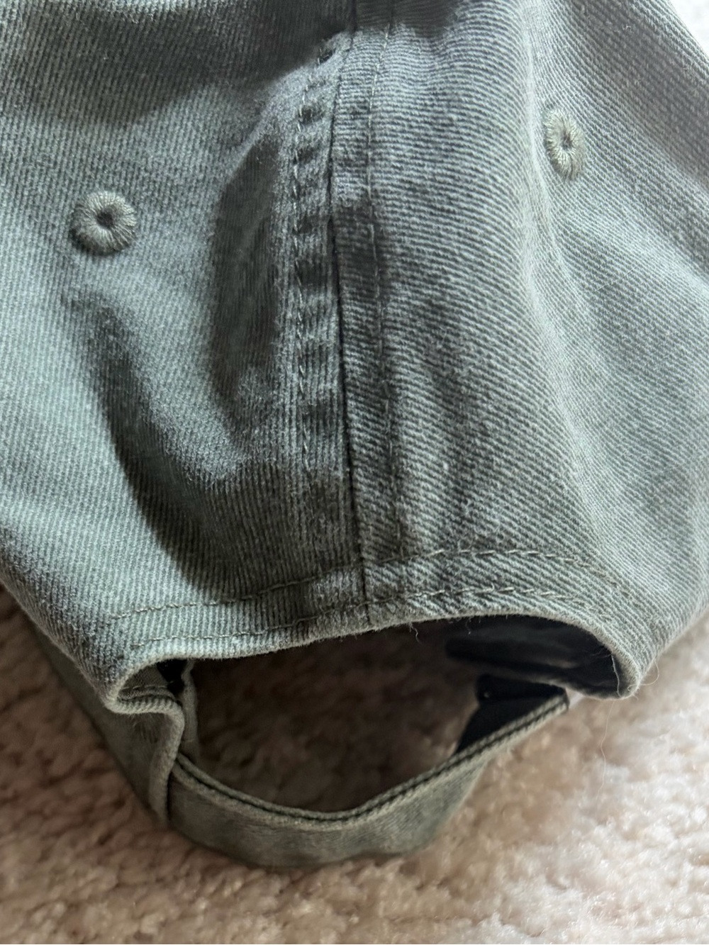 GAP Women’s Olive Green Washed Cotton Baseball Cap - Picture 3 of 3